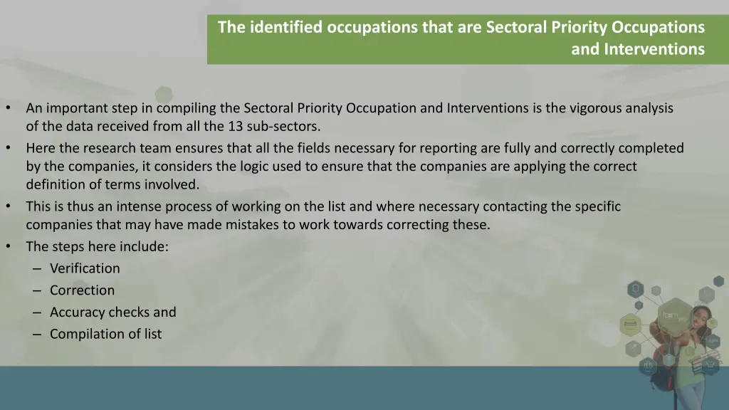 the identified occupations that are sectoral