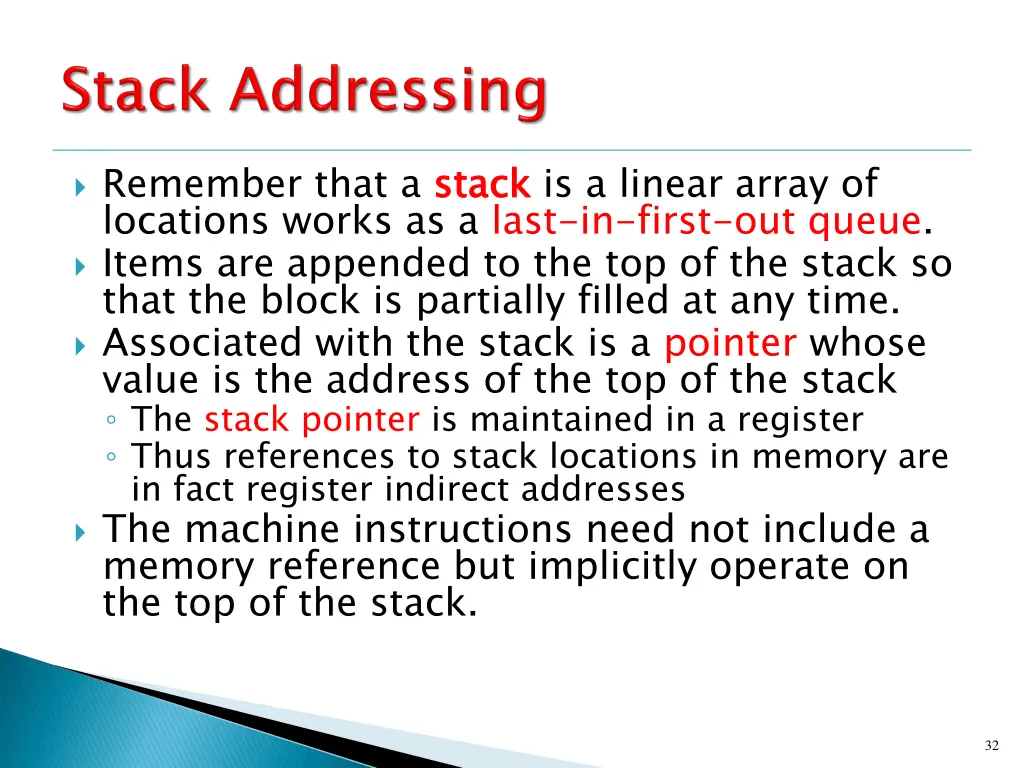 remember that a stack locations works as a last