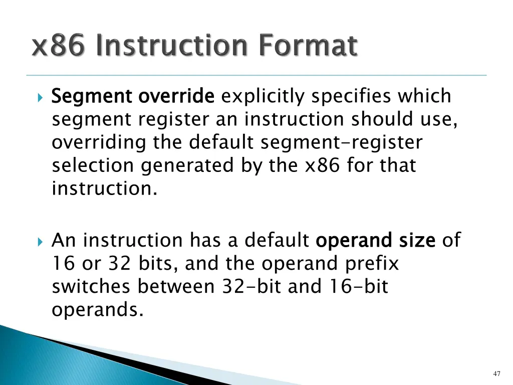 segment segment register an instruction should