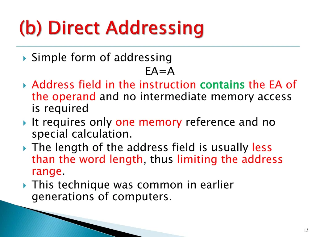 simple form of addressing