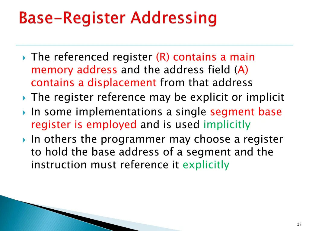 the referenced register r contains a main memory