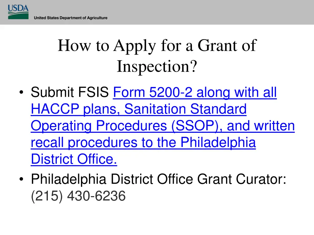 how to apply for a grant of inspection