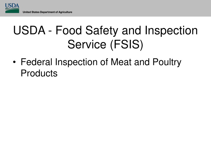 usda food safety and inspection service fsis