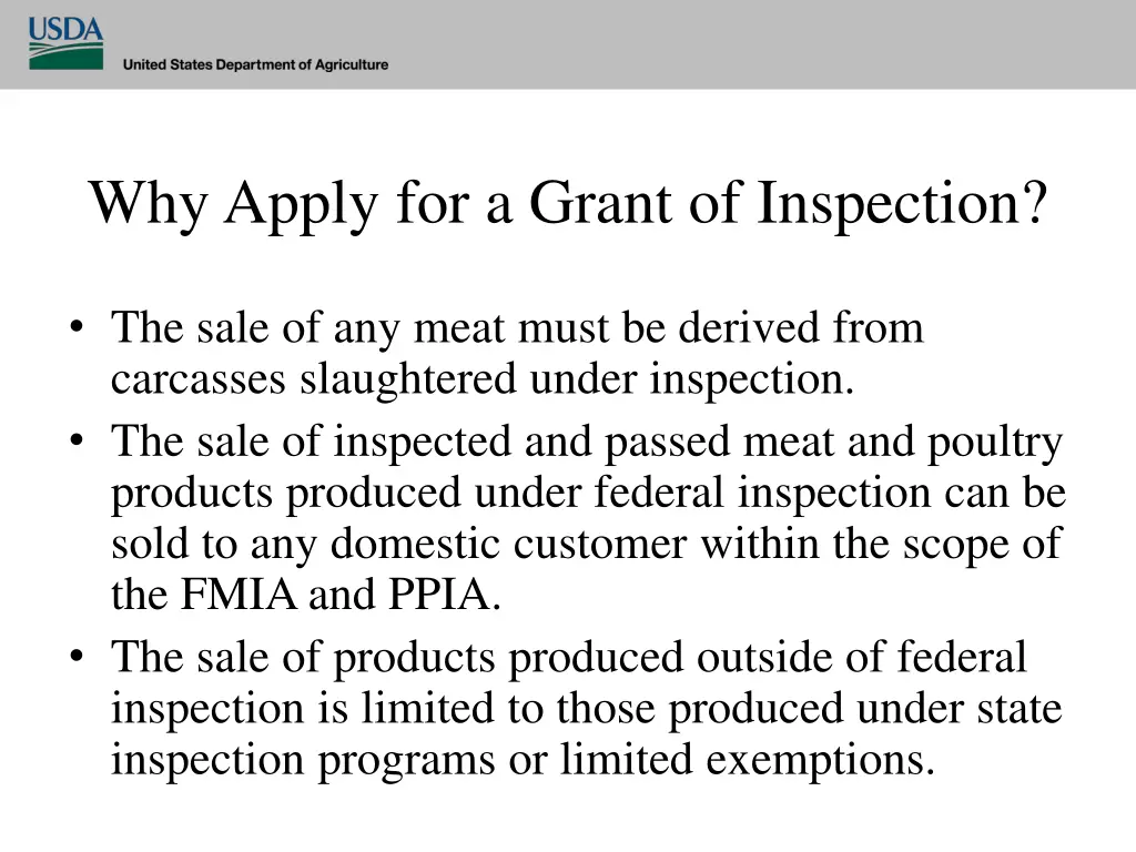 why apply for a grant of inspection