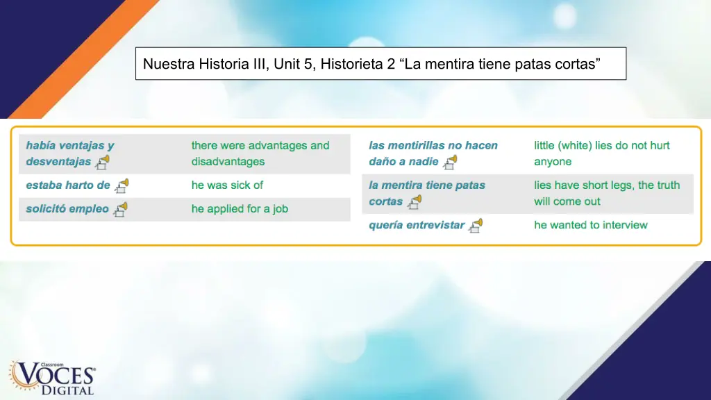 nuestra historia iii unit 5 historieta