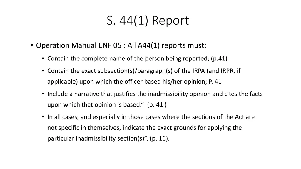 s 44 1 report