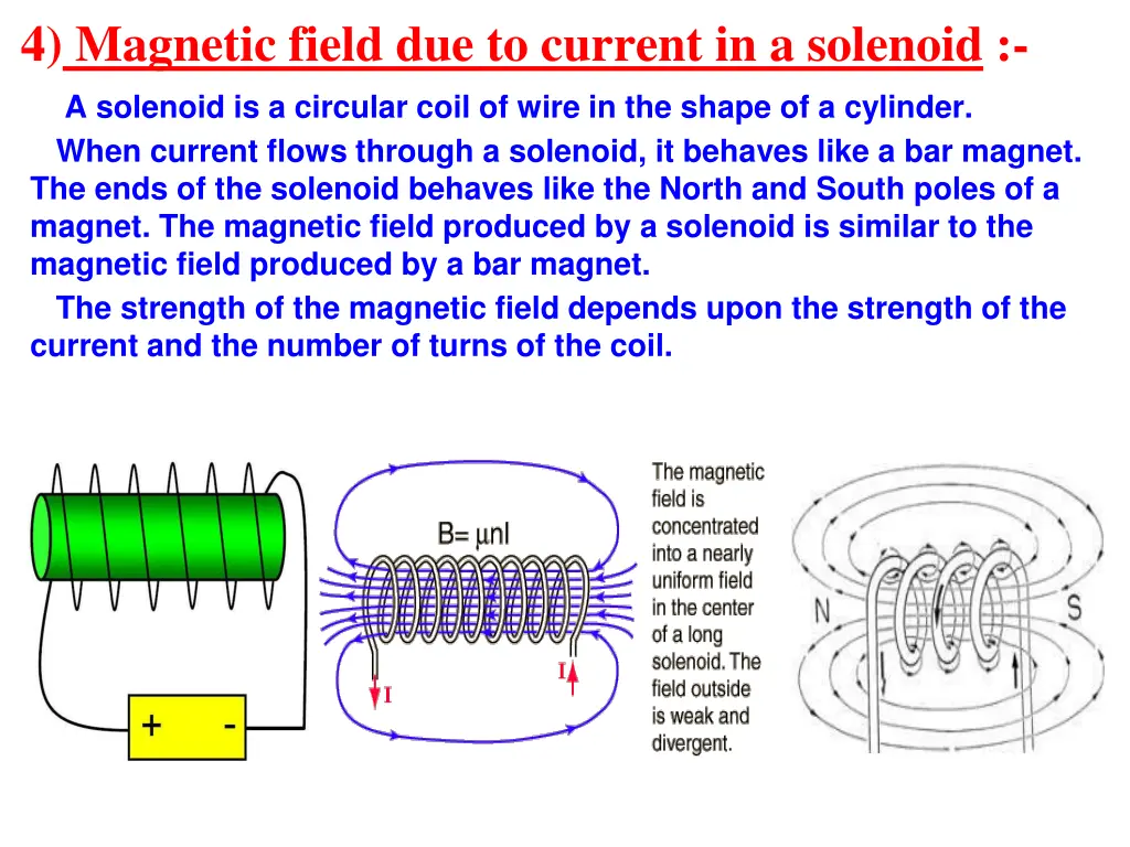 4 magnetic field due to current in a solenoid