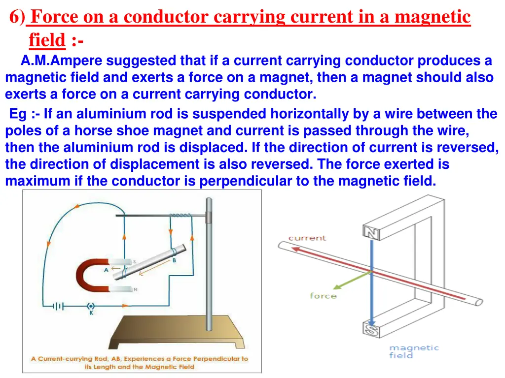 6 force on a conductor carrying current