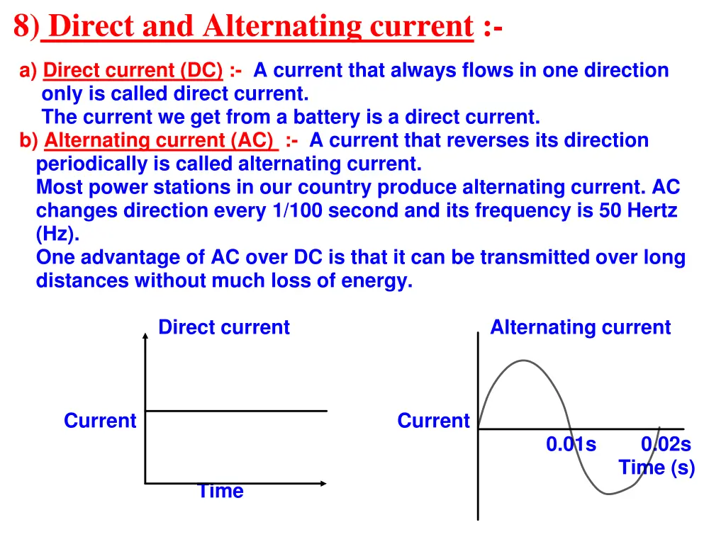 8 direct and alternating current