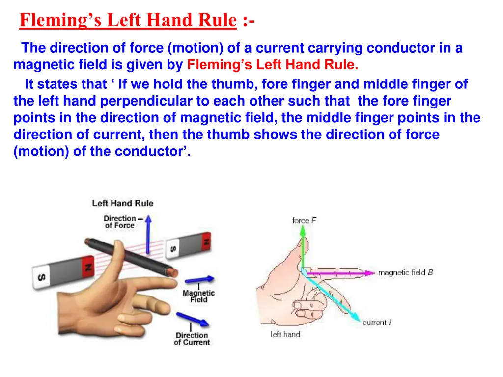 fleming s left hand rule