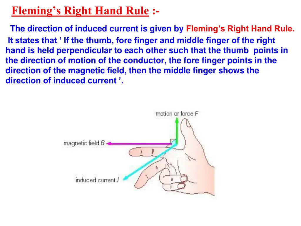 fleming s right hand rule