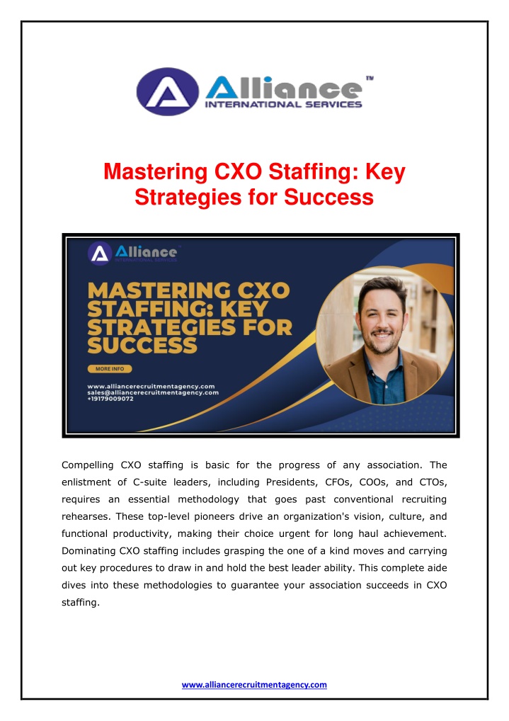 mastering cxo staffing key strategies for success