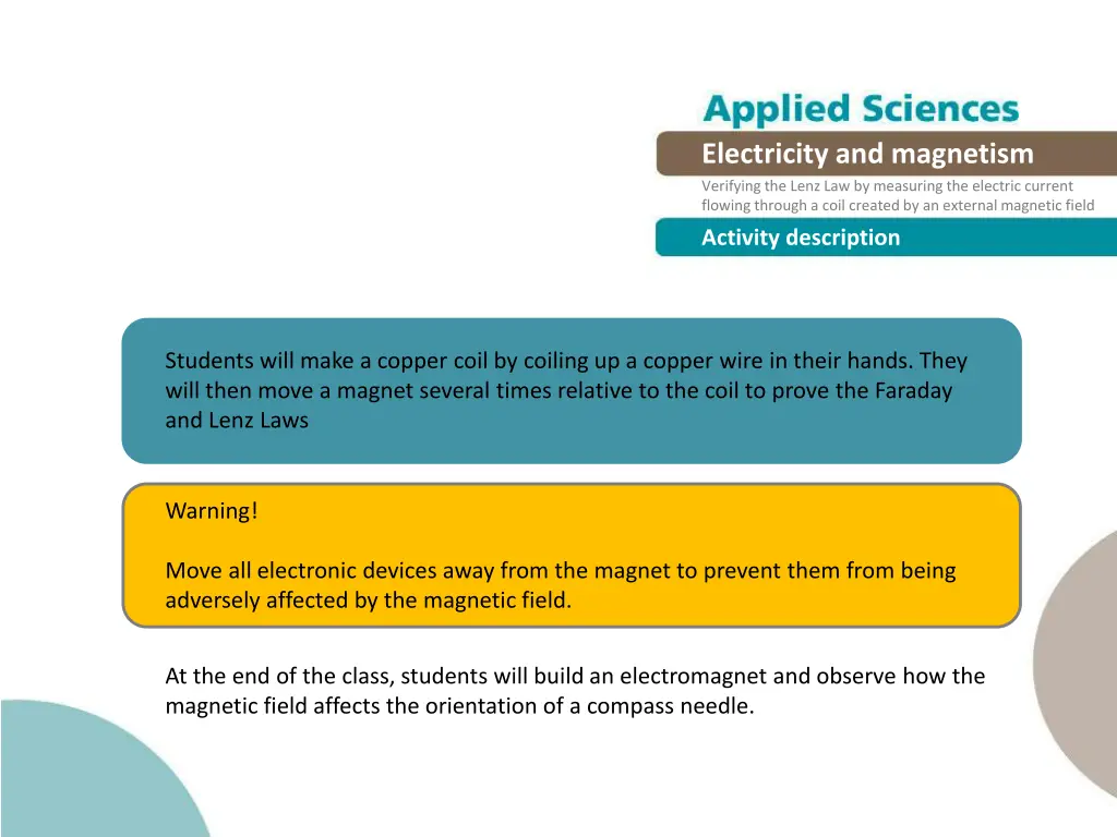 electricity and magnetism verifying the lenz 10