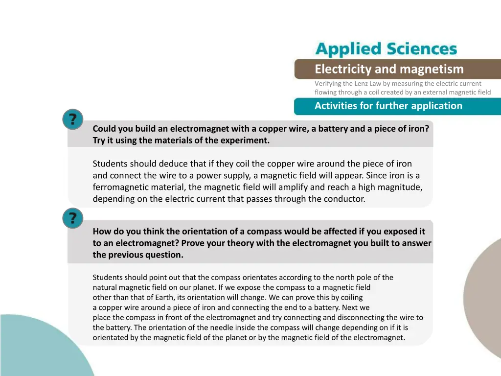 electricity and magnetism verifying the lenz 26