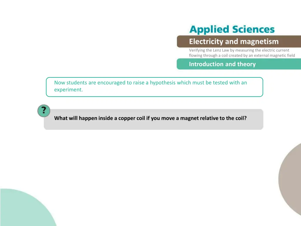 electricity and magnetism verifying the lenz 9