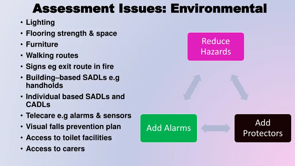 assessment issues environmental assessment issues