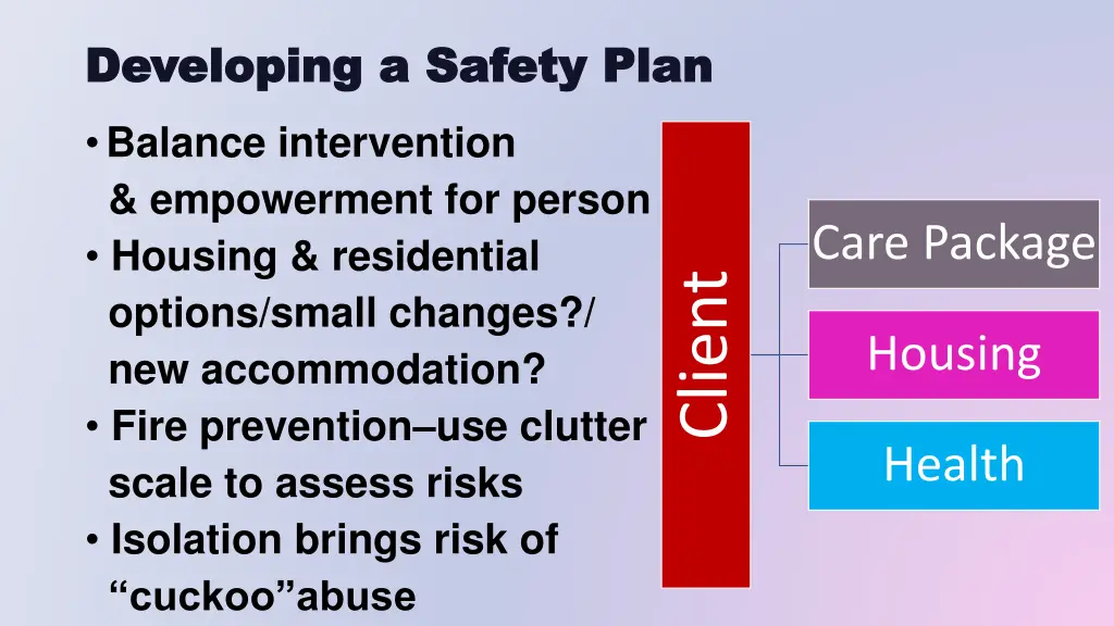 developing a safety plan developing a safety plan