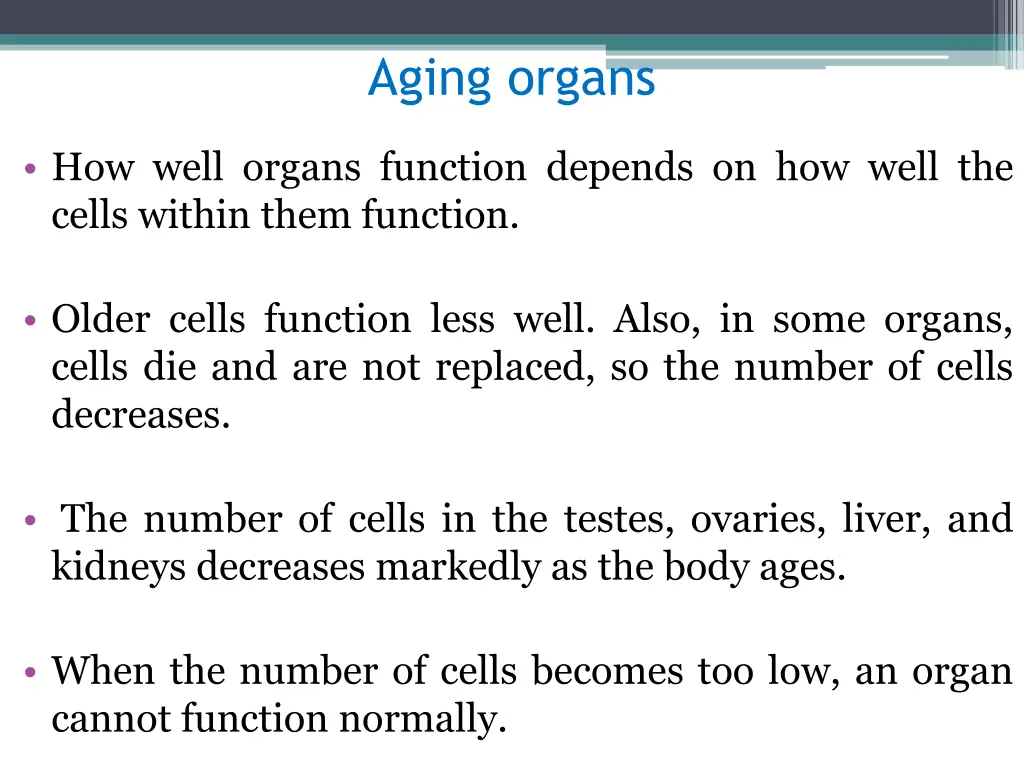 aging organs