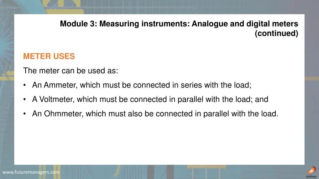 module 3 measuring instruments analogue 2