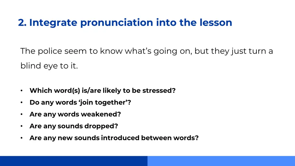 2 integrate pronunciation into the lesson