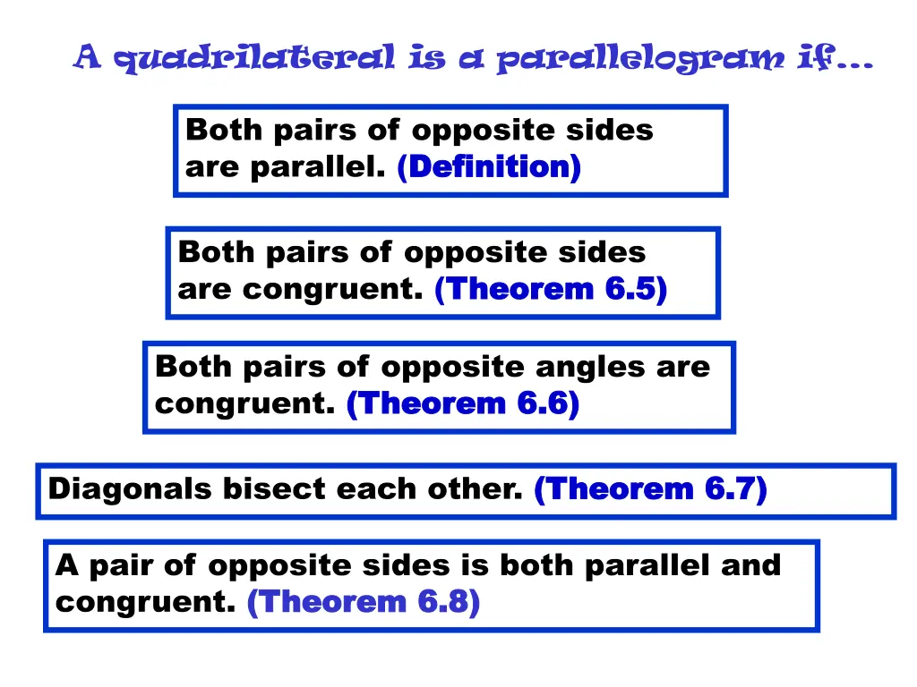 a quadrilateral is a parallelogram if