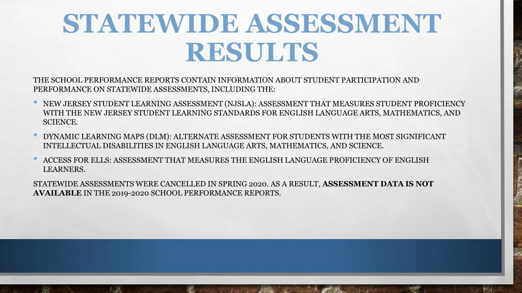 statewide assessment results