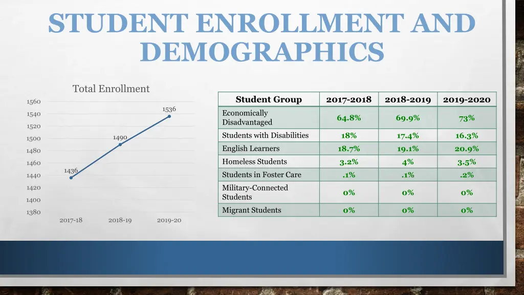 student enrollment and demographics