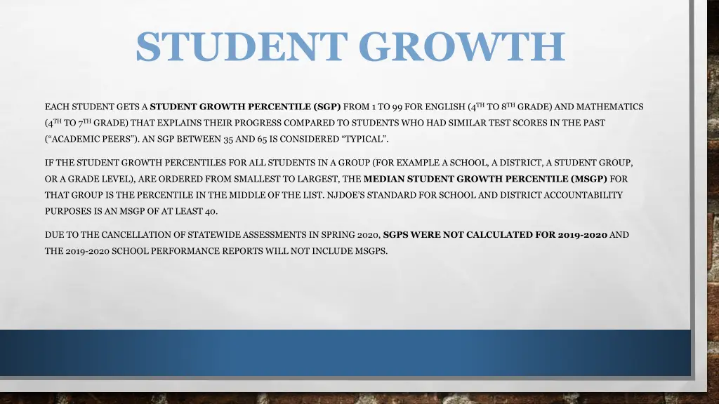 student growth