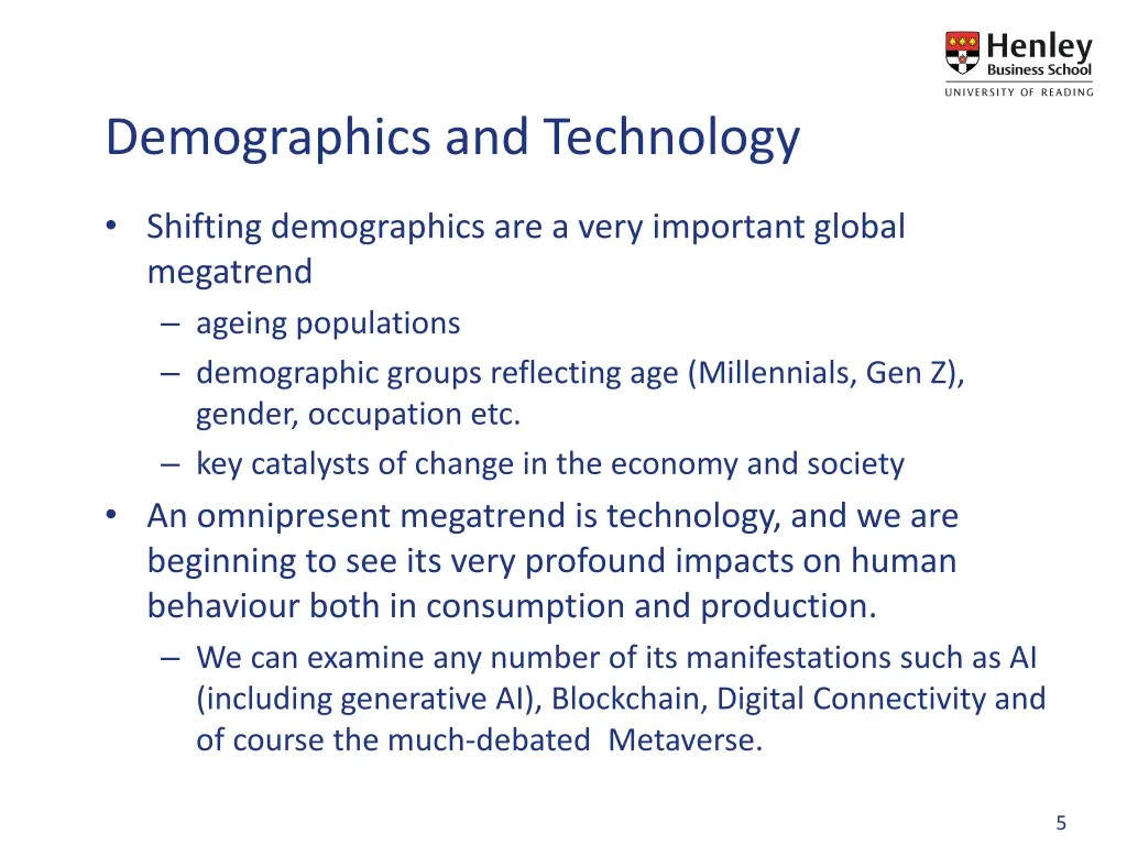 demographics and technology