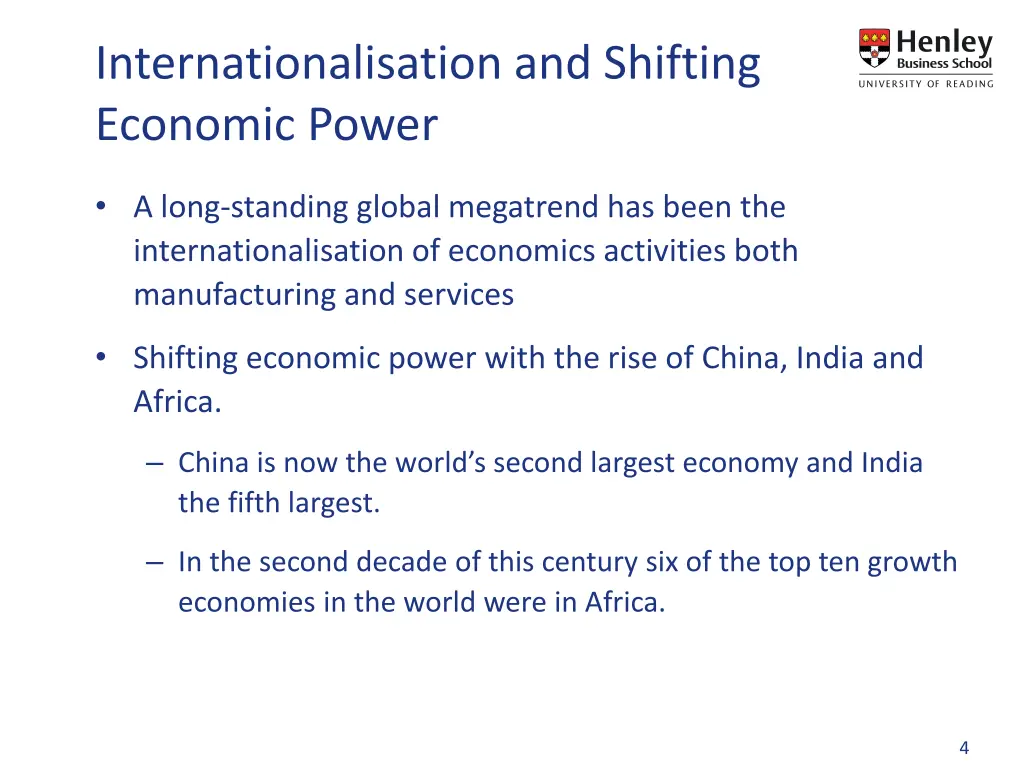 internationalisation and shifting economic power