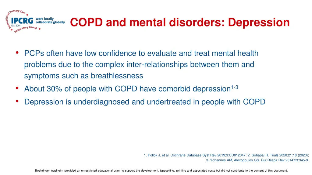 copd and mental disorders depression