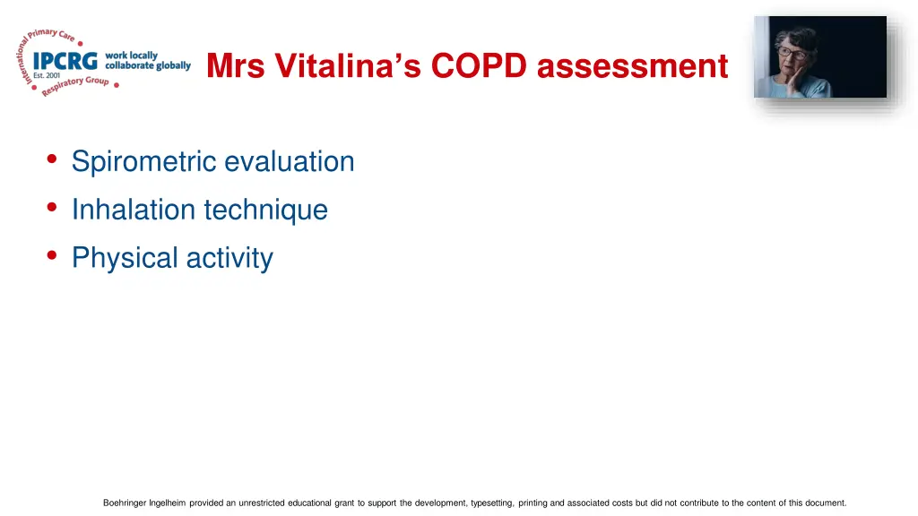 mrs vitalina s copd assessment