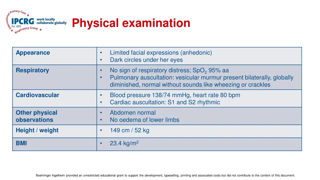 physical examination