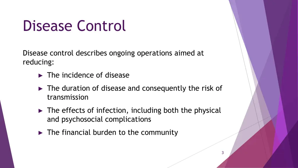 disease control