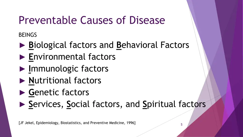 preventable causes of disease