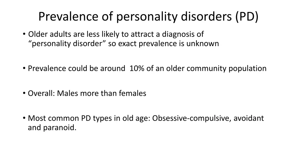 prevalence of personality disorders pd