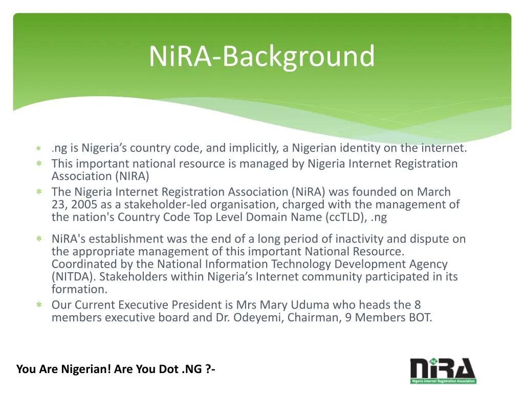 nira background