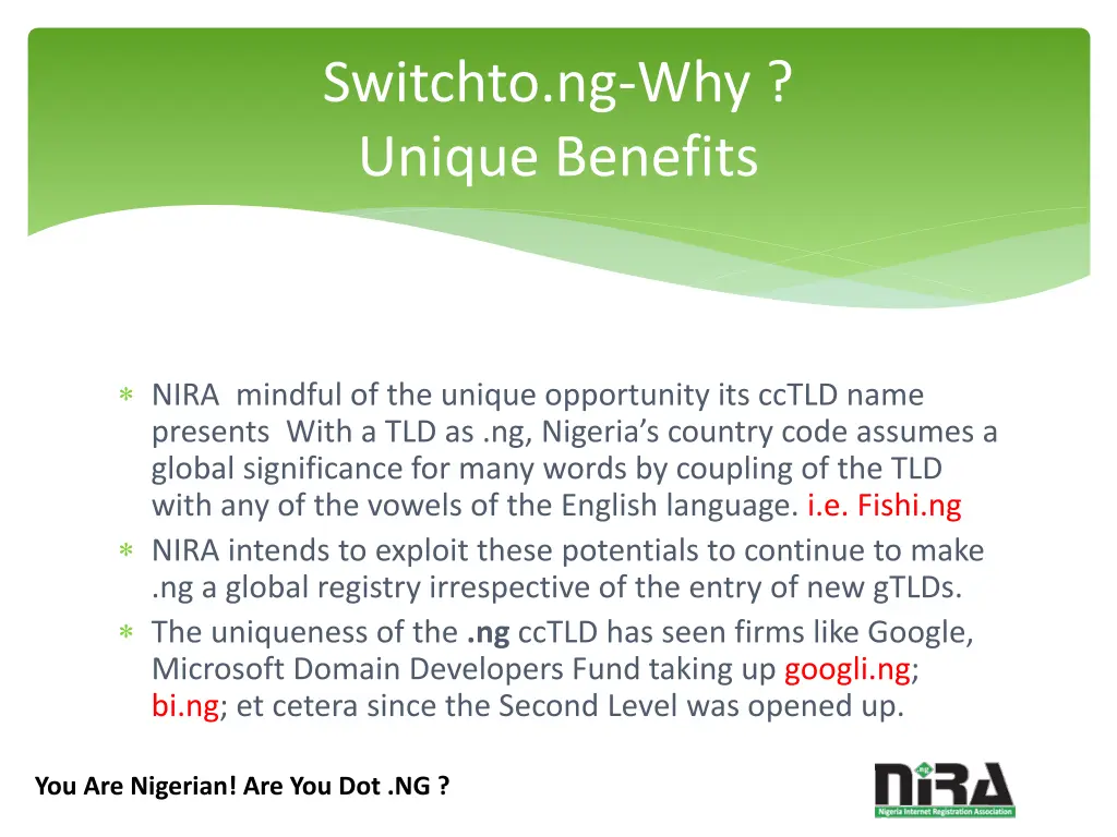 switchto ng why unique benefits