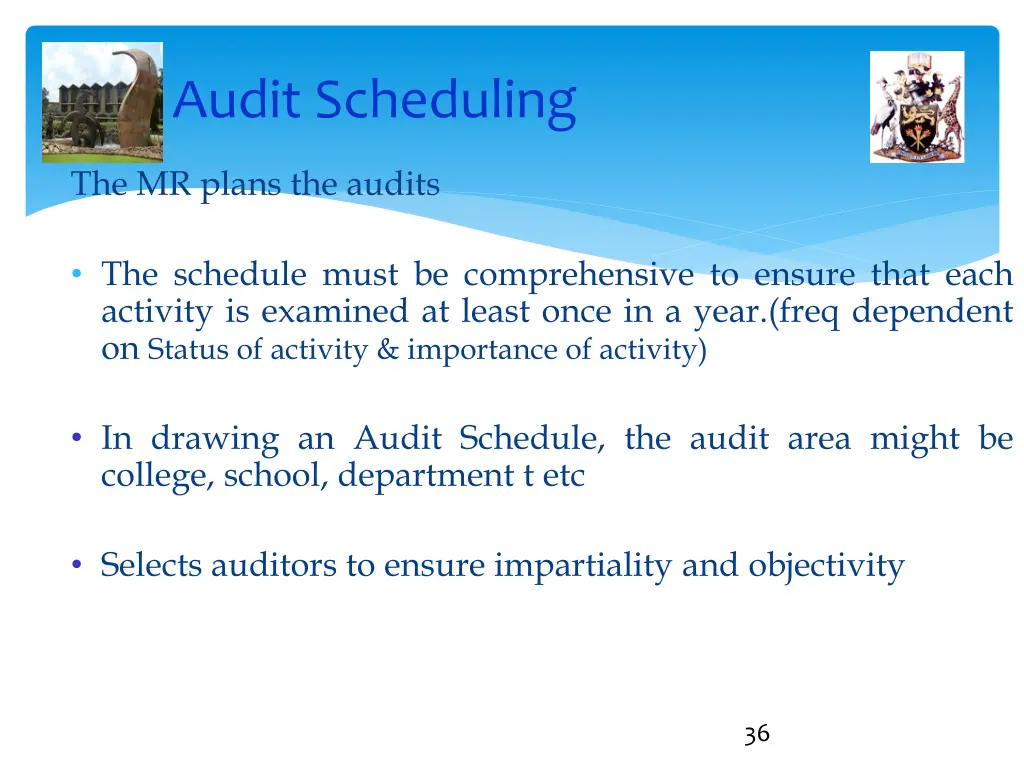 audit scheduling