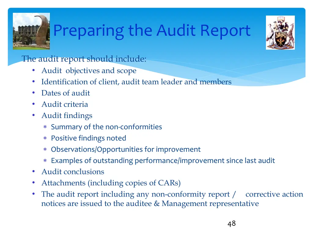 preparing the audit report 1