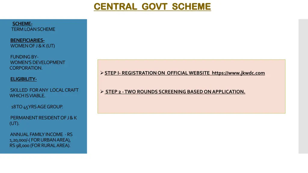 central govt scheme central govt scheme 4