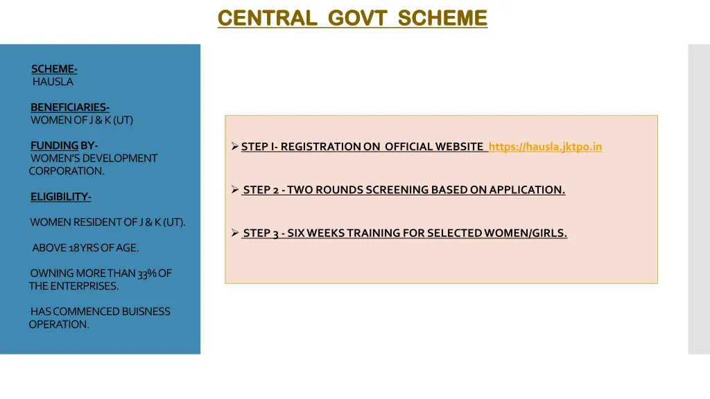 central govt scheme central govt scheme 6