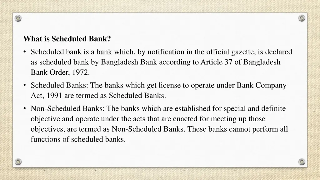 what is scheduled bank scheduled bank is a bank