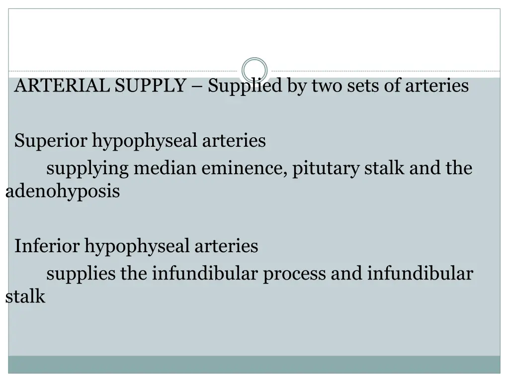 arterial supply supplied by two sets of arteries