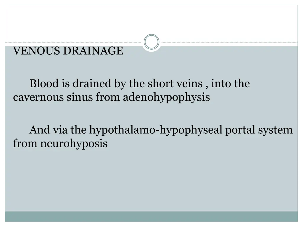 venous drainage