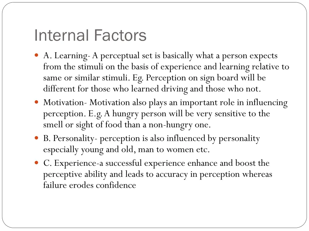 internal factors