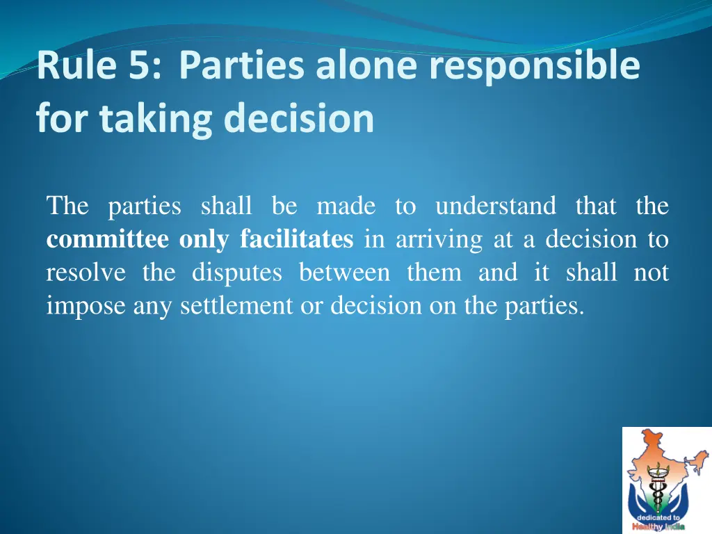 rule 5 parties alone responsible for taking