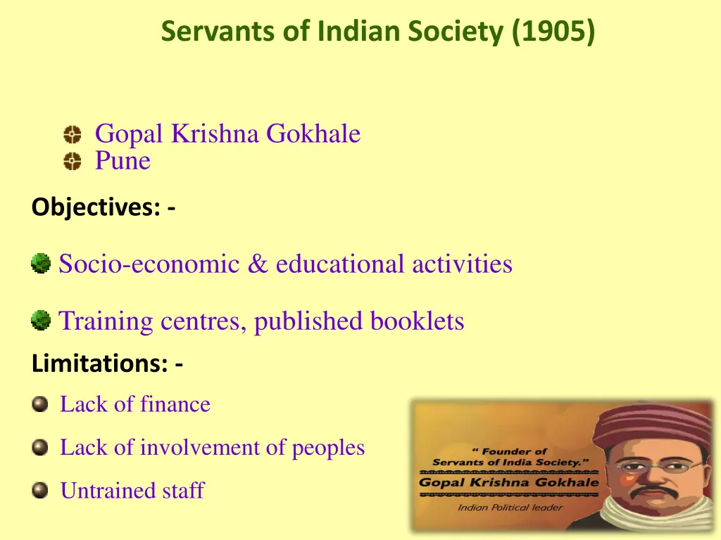 servants of indian society 1905