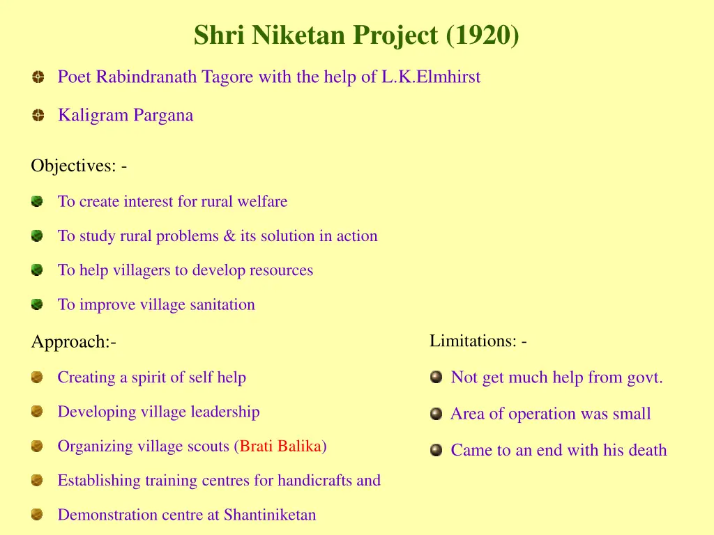 shri niketan project 1920