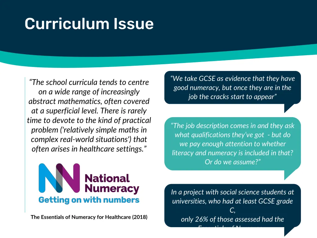 curriculum issue